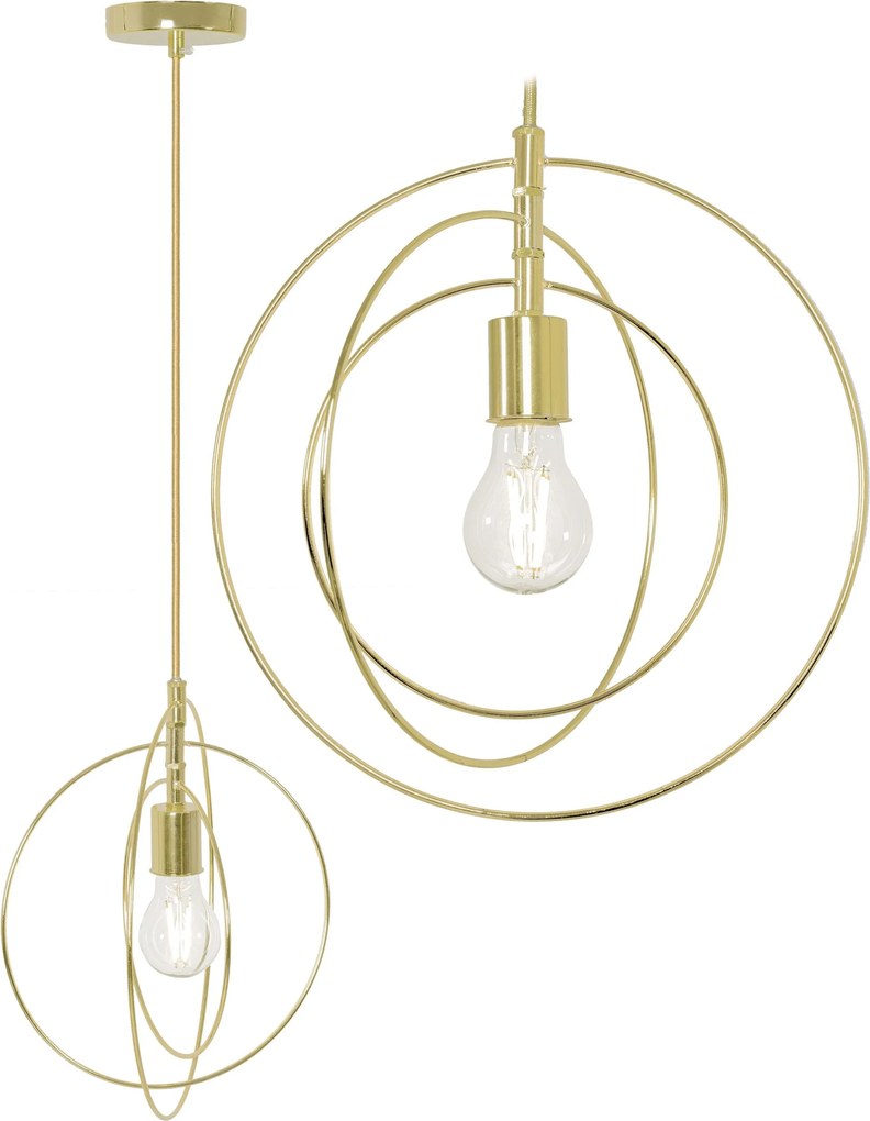 Metalen Ring Plafondlamp Goud APP286-1CP