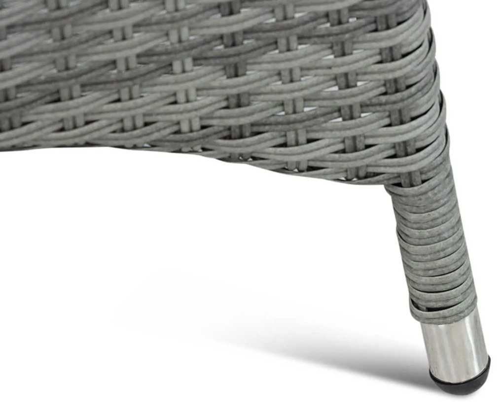 Tuinset 6 personen 210 cm Wicker Grijs Domani Furniture Miami/Venustas