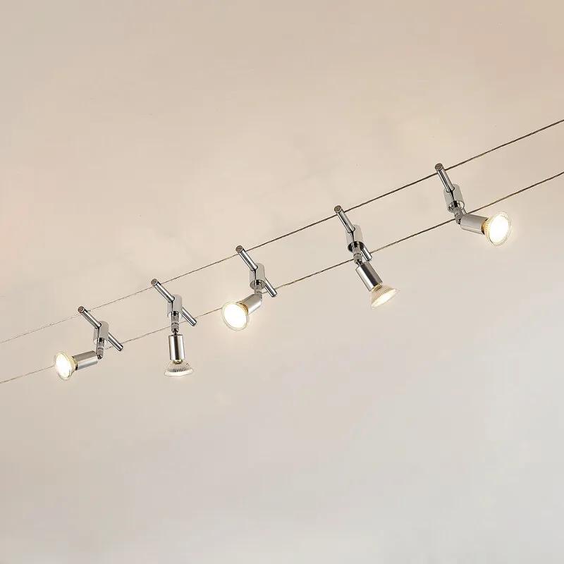 Kabelsysteem Rope met LED spots, 5-lamps - lampen-24