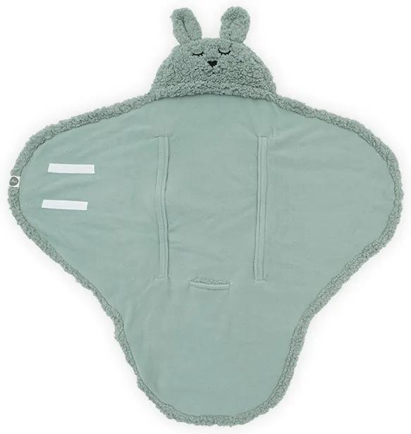 Wikkeldeken Bunny 100x105cm - Ash Green - Babydeken