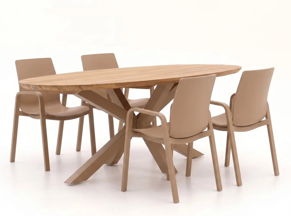 + 10% kassakorting | Diningset Hartman  | 4 personen teakhout | Tuinset stapelbaar | 5-delig | Kees Smit Tuinmeubelen