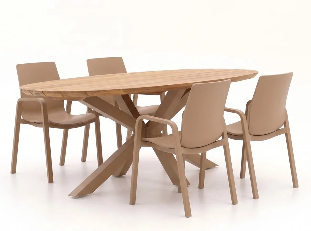 Diningset Hartman  | 4 personen teakhout | Tuinset stapelbaar | 5-delig | Kees Smit Tuinmeubelen
