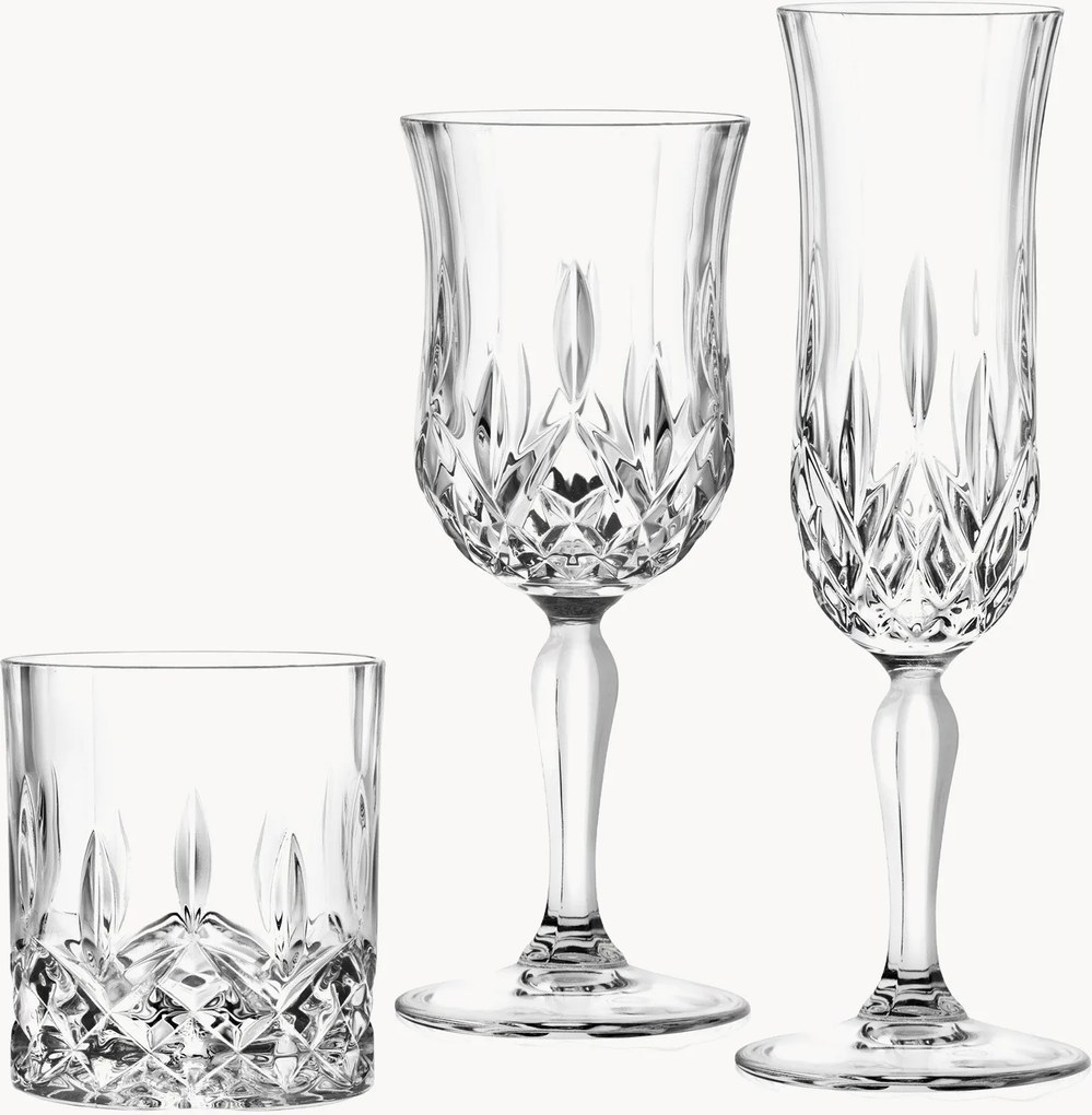 Barglazen Opera van kristalglas, 18-delig