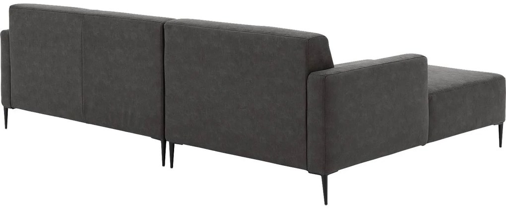 Goossens  Key West antraciet, micro leer, 2,5-zits, modern design