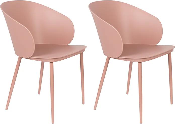 Kantinestoel Gigi - Set van 2 stoelen - Roze