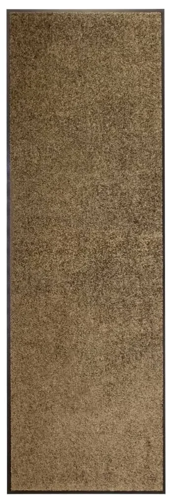 vidaXL Deurmat wasbaar 60x180 cm bruin