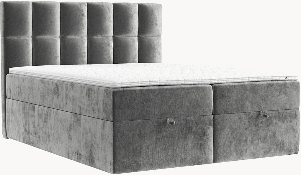 Handgemaakt chenille divan bed Essence met opbergruimte, H4