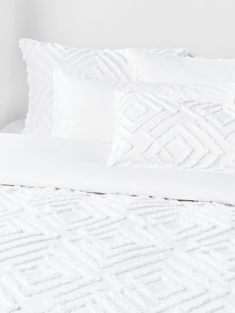 Perkal katoenen dekbedovertrek Phil met getufte design