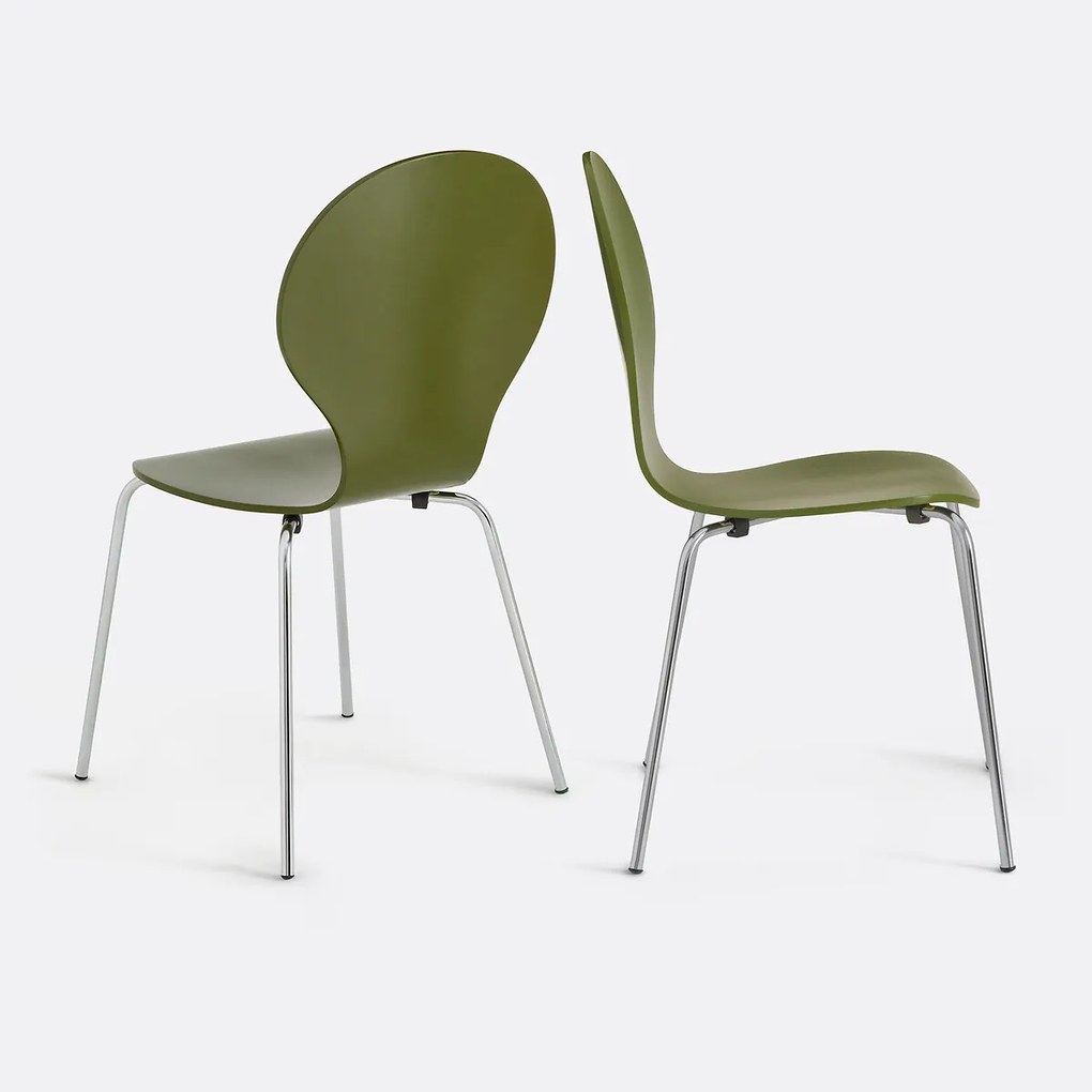 Set van 2 stapelbare stoelen, Lenon