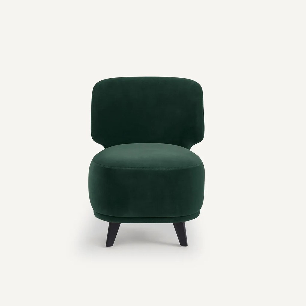 Fauteuil L, in fluweel, Odalie, ontwerp Emmanuel Gallina