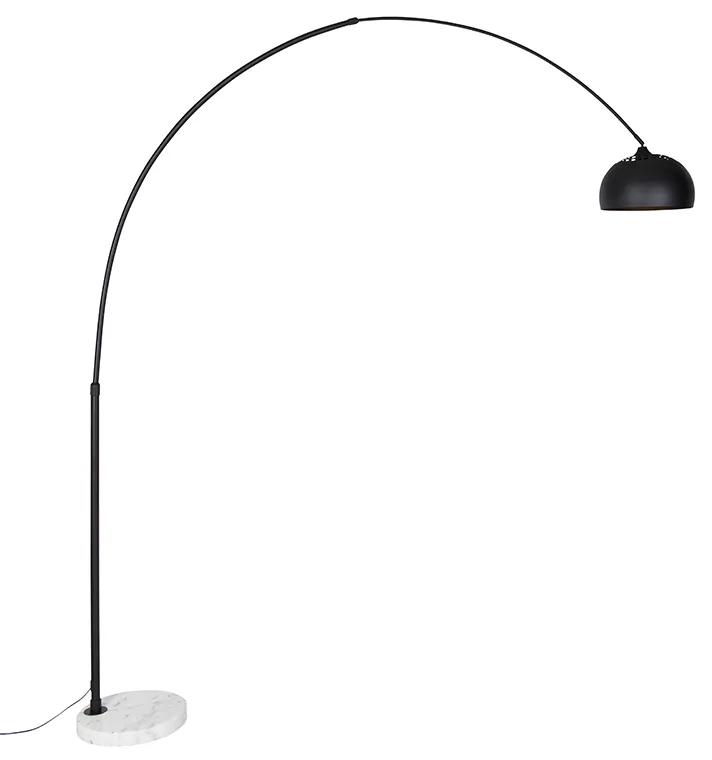 Moderne booglamp zwart met wit verstelbaar - XXL Modern E27 Binnenverlichting Lamp