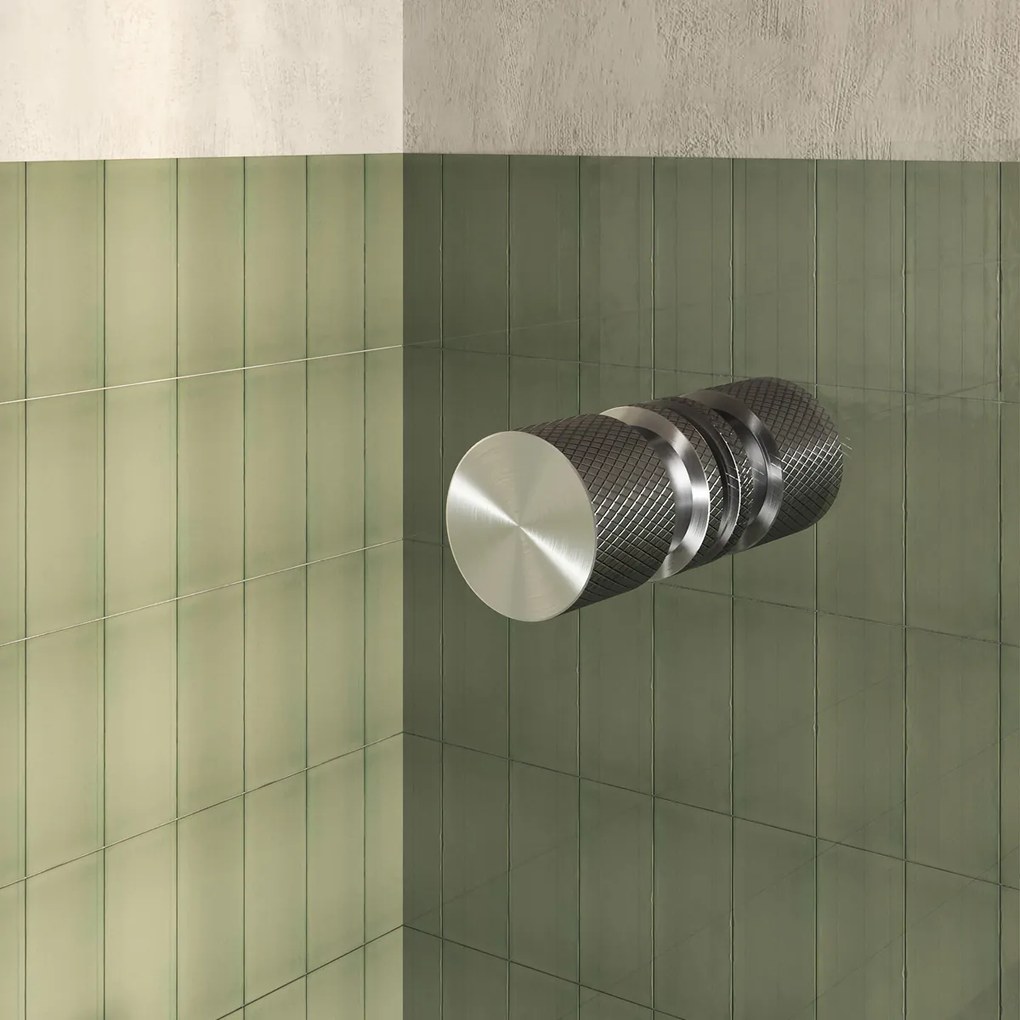 Brauer Void Carving profielloze douchecabine 80x120cm RVS geborsteld PVD