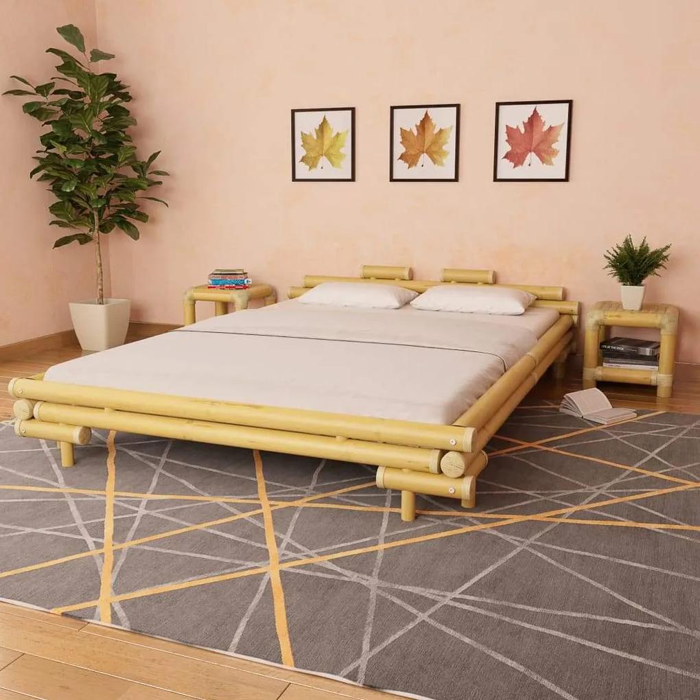 Medina Bed met 2 nachtkastjes bamboe natuurlijk 160x200 cm
