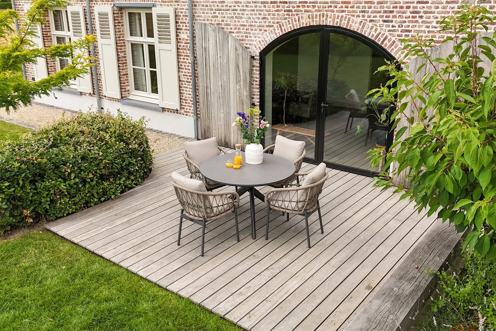 Dublin ronde tuintafel Ø120 cm. - Antraciet