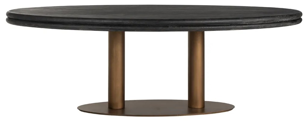 Eettafel Ovaal Messing Poot - 235 X 110cm.