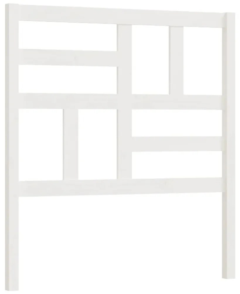 vidaXL Hoofdbord 106x4x104 cm massief grenenhout wit