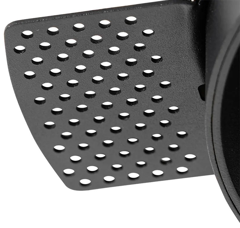 Moderne inbouwspot zwart GU10 AR111 rond trimless - Oneon