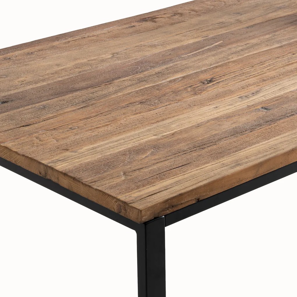 Tafel met gerecycleerd iepenhouten blad, Orma