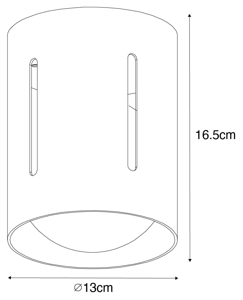 Design plafondlamp wit met lichteffect - Yana Design E27 cilinder / rond Binnenverlichting Lamp
