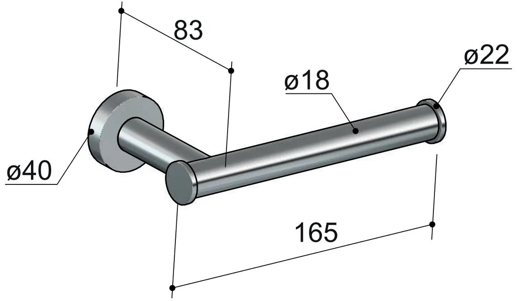 Hotbath Cobber toiletrolhouder zwart geborsteld PVD