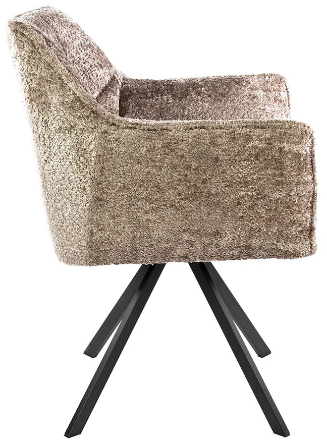 Velvet Eetkamerstoel Draaibaar Zand