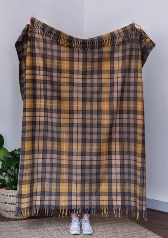 The Tartan Blanket Company - Plaid Recycled Wol - Geel