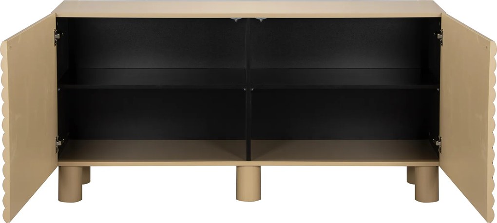 Mat Dressoir Met Strepen Zandkleur 150 Cm - 150x40x75cm.