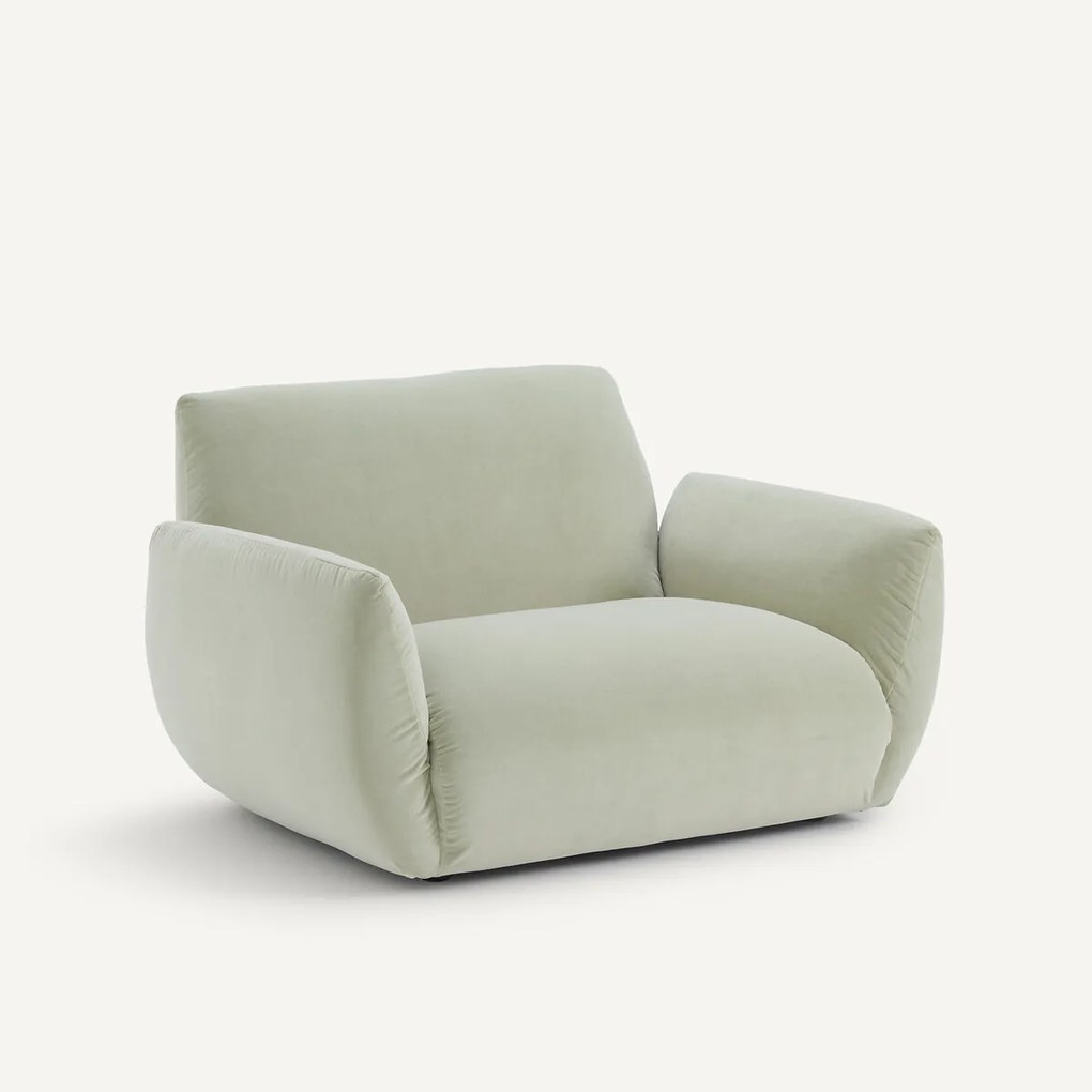 Fauteuil van stonewashed fluweel, SPOGANO