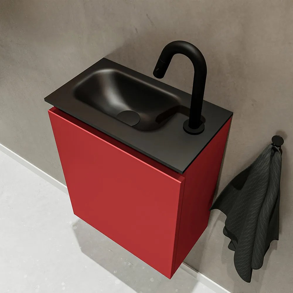 Mondiaz Ture 40cm toiletmeubel fire met wastafel urban links 1 kraangat