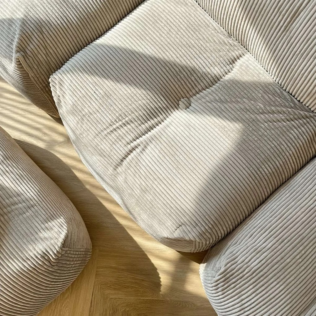 Soft Zitzak Indoor 3 Seater - Corduroy Beige