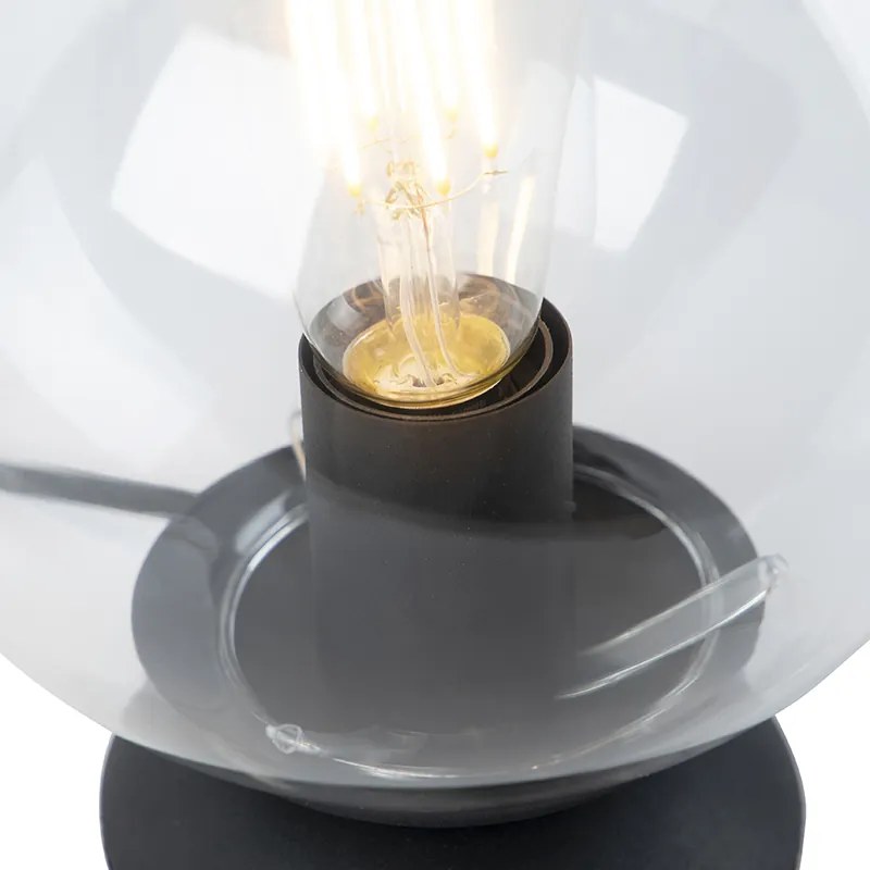 Art Deco tafellamp zwart - Pallon Art Deco E27 bol / globe / rond Binnenverlichting Lamp