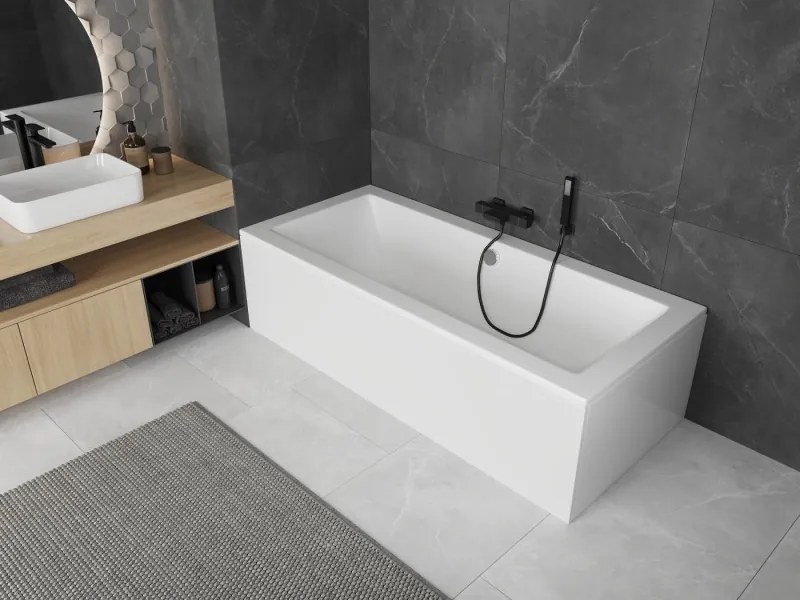 Mexen Cube rechthoekig bad 160 x 70 cm met ombouw, wit - 55051607000X