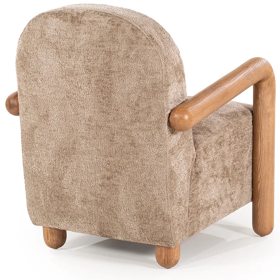 By-Boo Retrova Fauteuil Met Hout Taupe