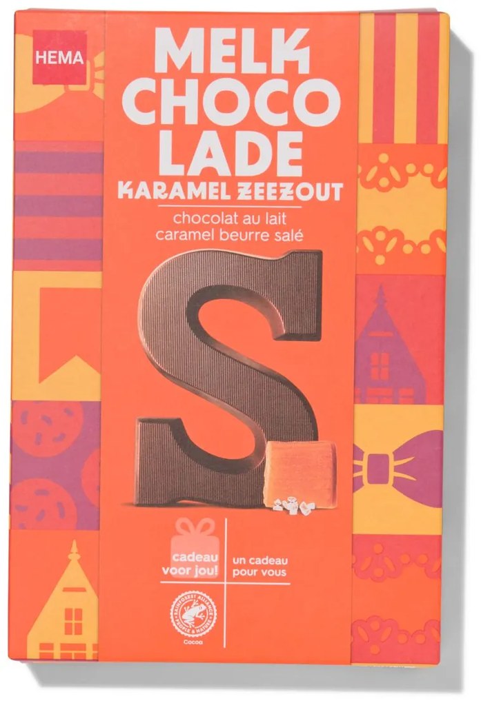 HEMA Chocoladeletter Melk Karamel Zeezout S 135gram