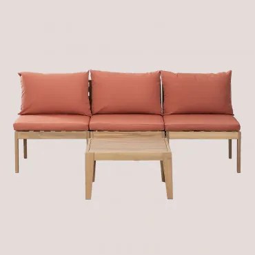 Filips Tuinset Met 3-delige Modulaire Bank En Salontafel Terracota - Sklum