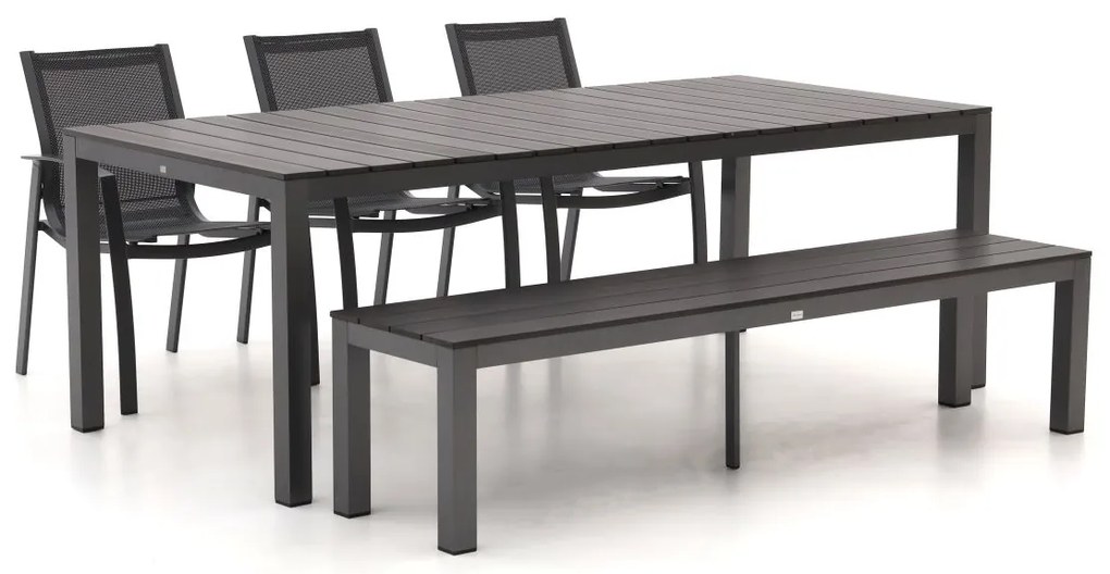 R&S Design Altea/Fidenza 220cm dining tuinset met bank 5-delig stapelbaar