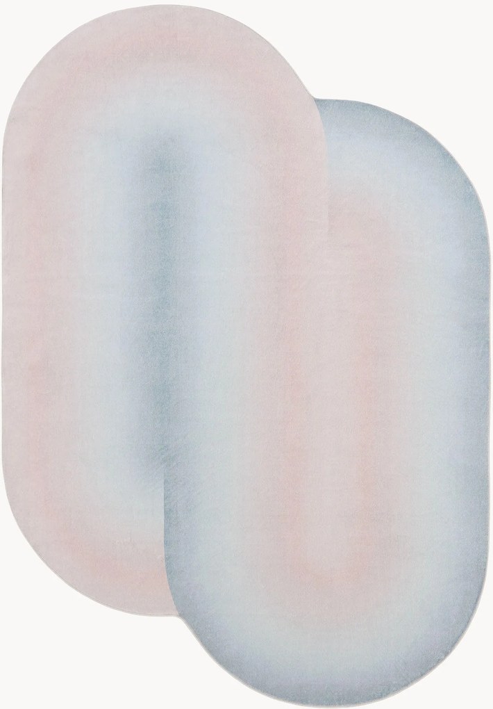 Laagpolig vloerkleed Luna in organische vorm