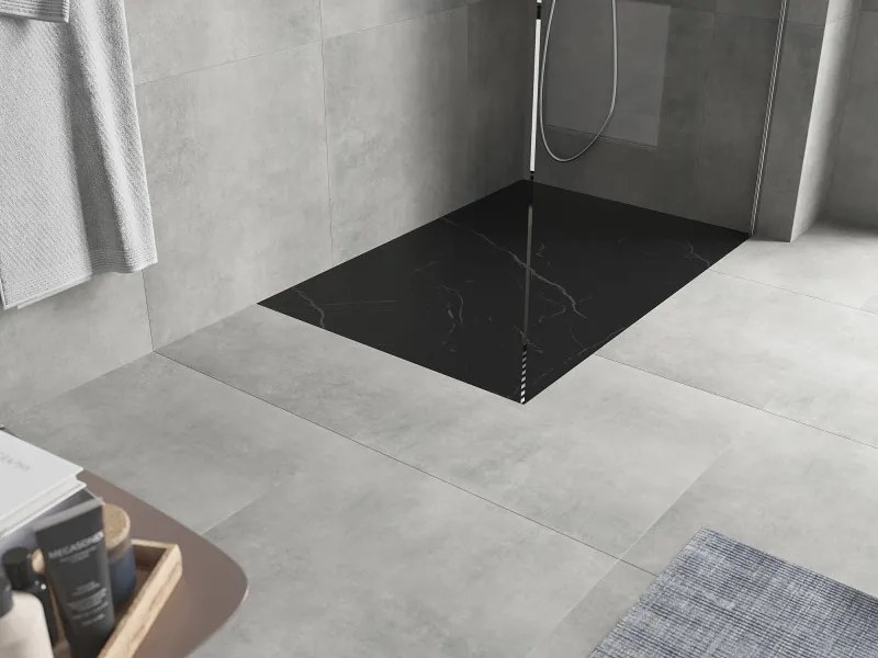 Mexen Hugo rechthoekige SMC douchebak 120 x 90 cm, zwarte steen - 42759012
