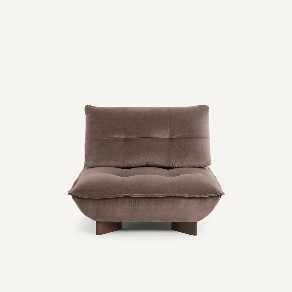 Modulaire fauteuil in linnen fluweel, KAORI
