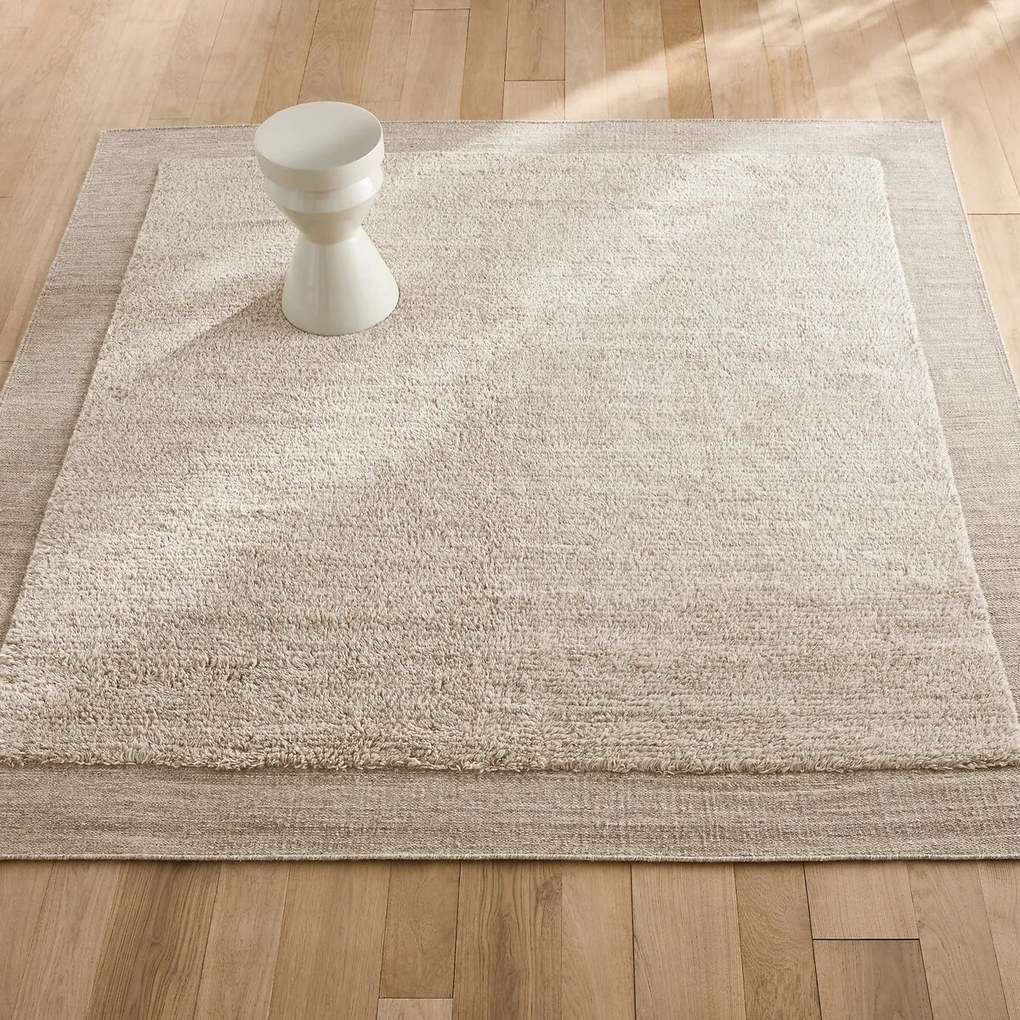 Vierkant wollen vloerkleed, handgeknoopt, EDGI