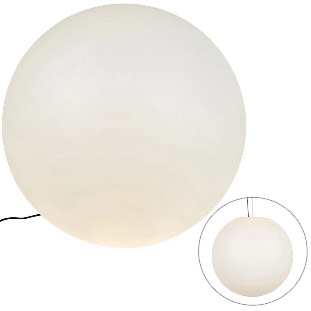 Moderne buitenlamp wit 77 cm IP44 - Nura Modern E27 IP44 Buitenverlichting bol / globe / rond