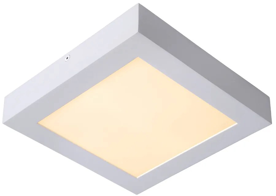 Lucide Brice vierkante plafondlamp 22cm 20W wit