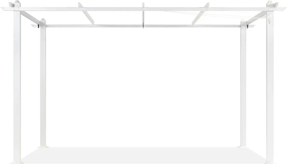 Frame voor metalen terraspergola Barbados 3x4 m wit Garden Point