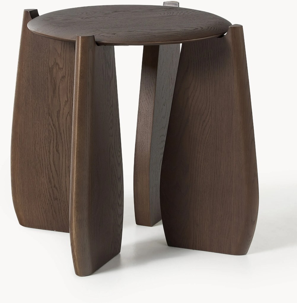 Ronde bijzettafel Hilda van eikenhout
