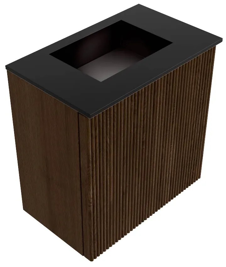 Mondiaz Joya 40cm toiletmeubel walnut met wastafel faye midden zonder kraangat urban