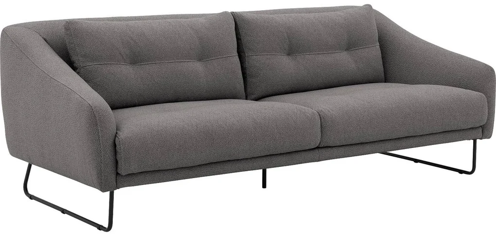 Goossens Excellent Bank Gs-2105 grijs, stof, 3-zits, elegant chic