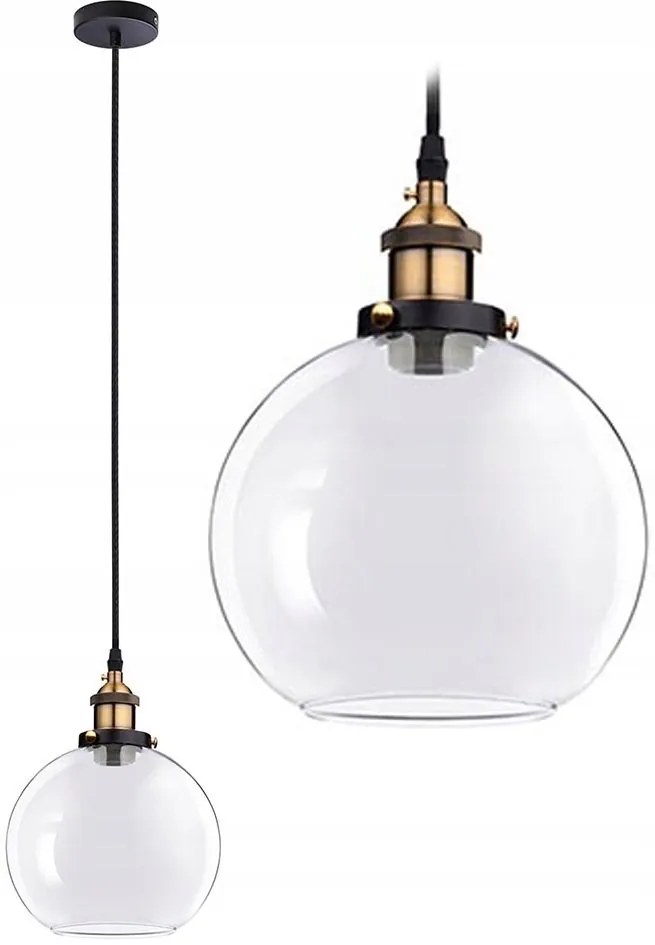 Hangende glazen plafondlamp Verto B
