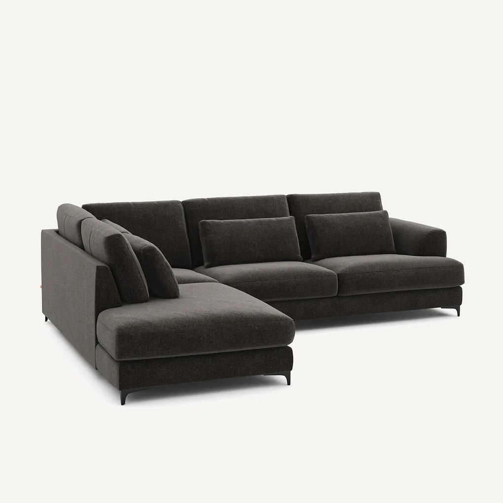 Hoekslaapbank links fluweel chenille, Marsile