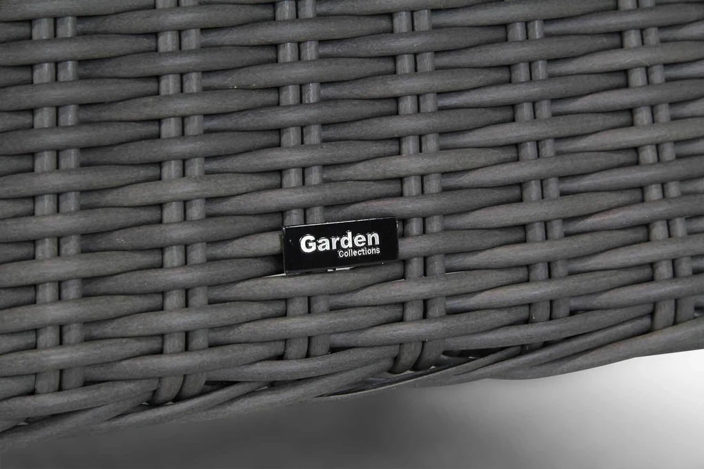 Tuinset Ronde Tuintafel 4 personen 120 cm Wicker Grijs Garden Collections Buckingham/Buckingham