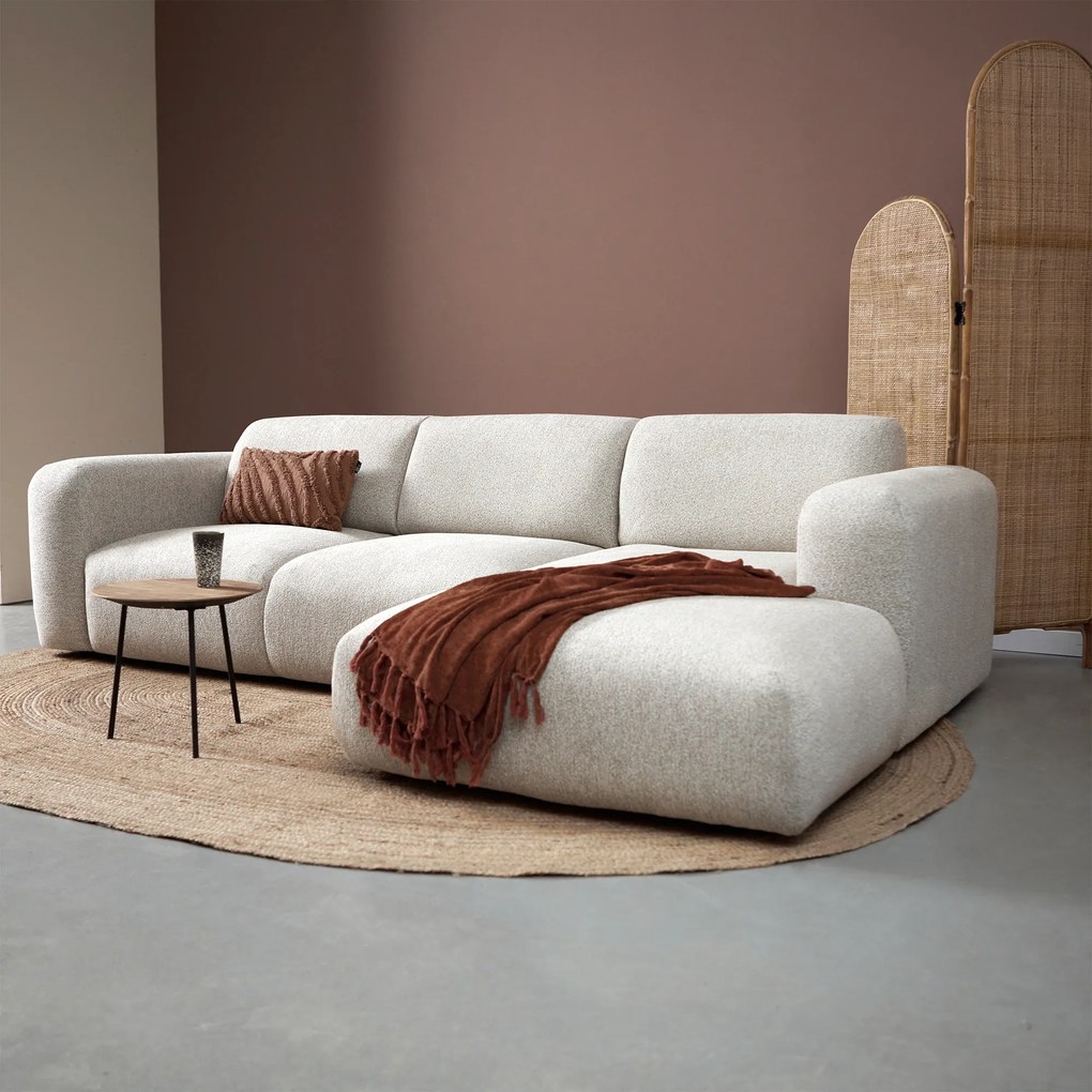PEPP Interiors Soul Beige Hoekbank Met Chaise Longue Rechts